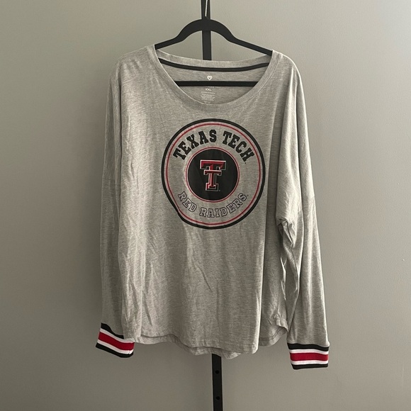 Colosseum Texas Tech Long Sleeve Knit Cuffs Shirt Size XXL - Picture 1 of 3